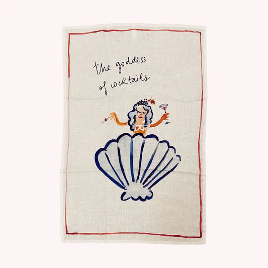 Kökshandduk linne - Goddess of Cocktails