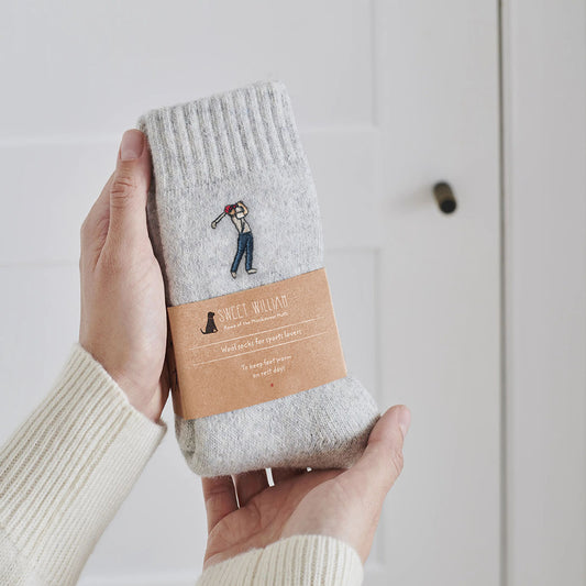 Strumpor med broderad Golfare