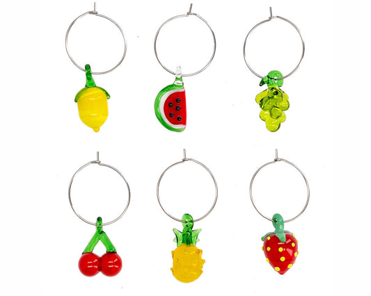 Vinglasmarkörer 6-pack fruktmix