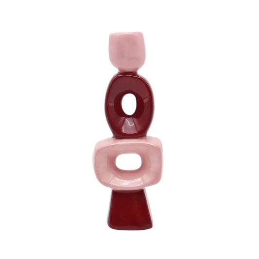 Lysestage rosa/vinrød Faustino