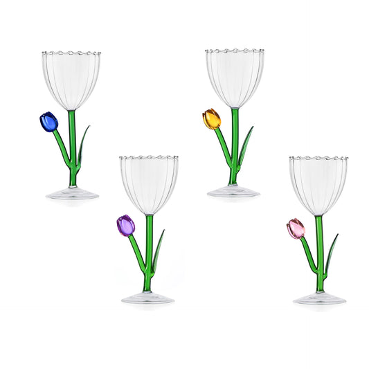 Vinglas Tulpan - flera färger