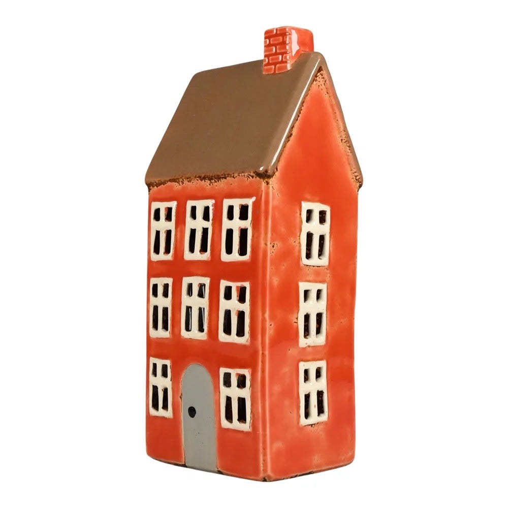 Danska hus till värmeljus Orange
