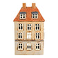 Danska hus till värmeljus beige skorstenar
