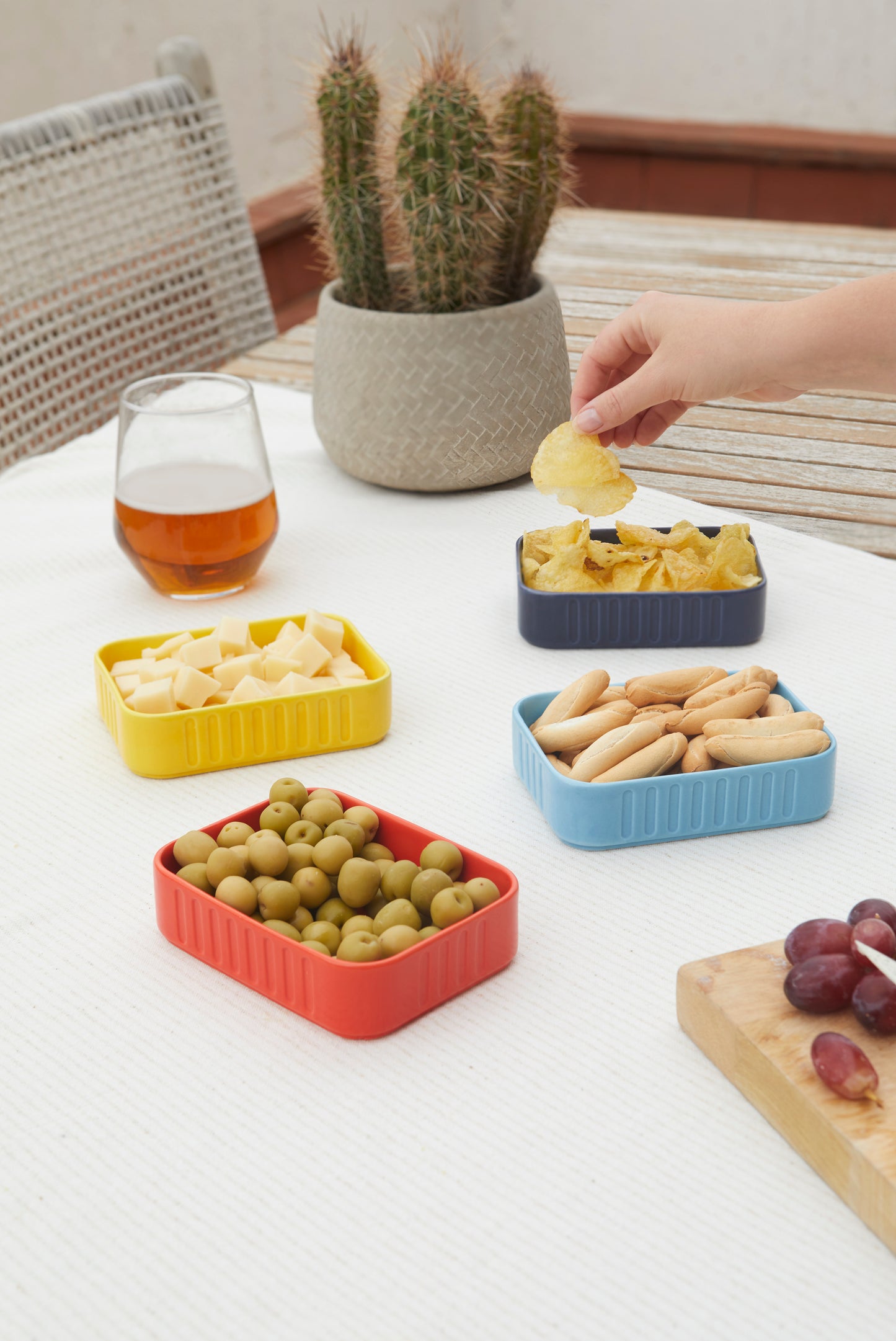 Snackschalen Dose aus Keramik - 4er-Set