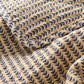Quiltad pläd beige mörkblå 180 x 130 cm
