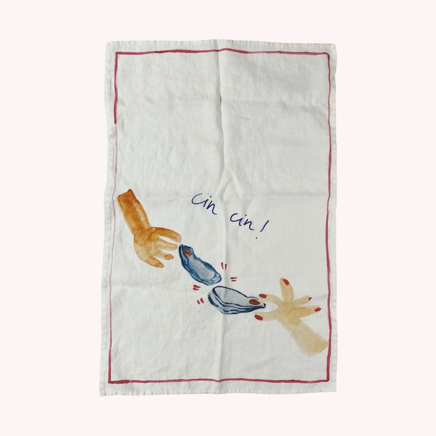 Kökshandduk linne - Oyster Cheers