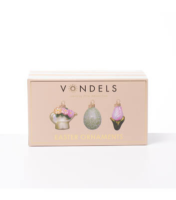 Påskhängen i glas Vondels 3-pack olika modeller