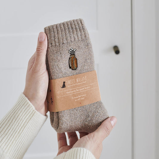 Strumpor med broderad Golf bag