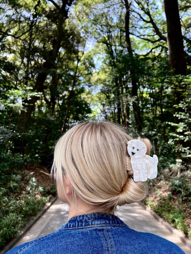 Solar Eclipse hårklämma Bichon Frisé