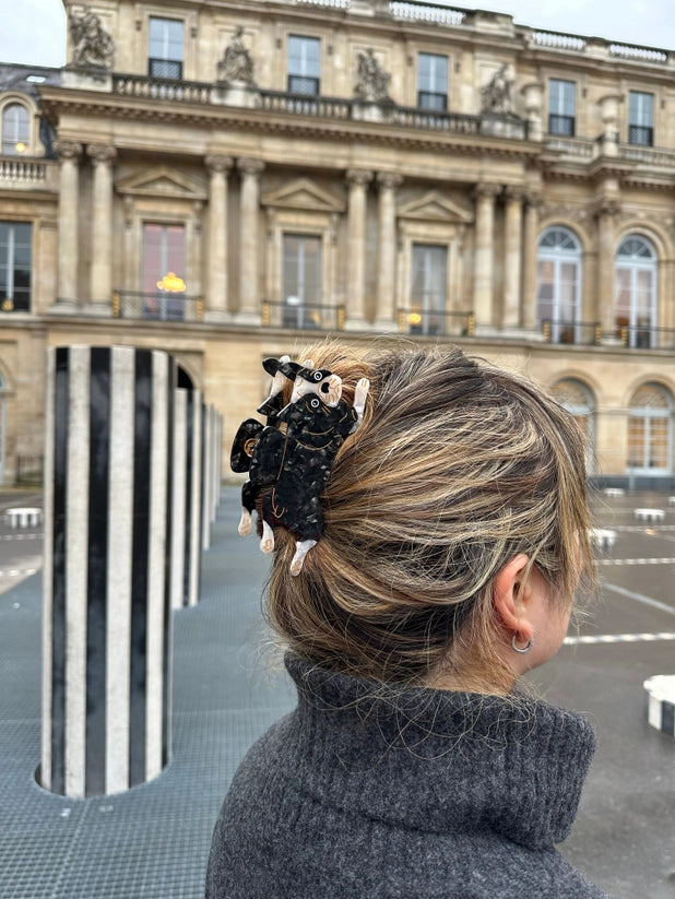 Solar Eclipse hårklämma Boston terrier