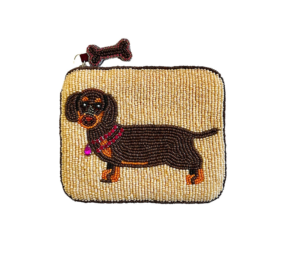 Lily Posh Tasche/Kulturtasche Dackel beige