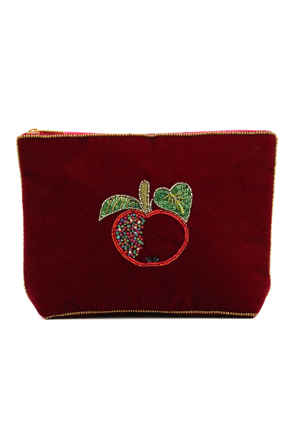 Bestickte mittelgroße Kosmetiktasche/Necessaire Kolibri