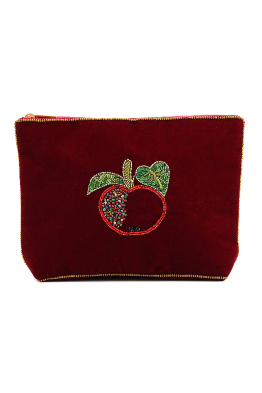 Bestickte mittelgroße Kosmetiktasche/Necessaire Kolibri