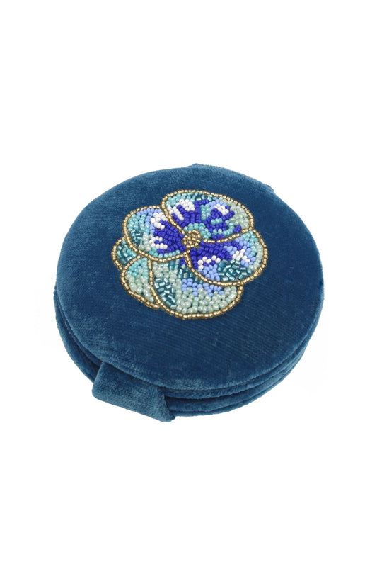 Smink spegel blå pensé