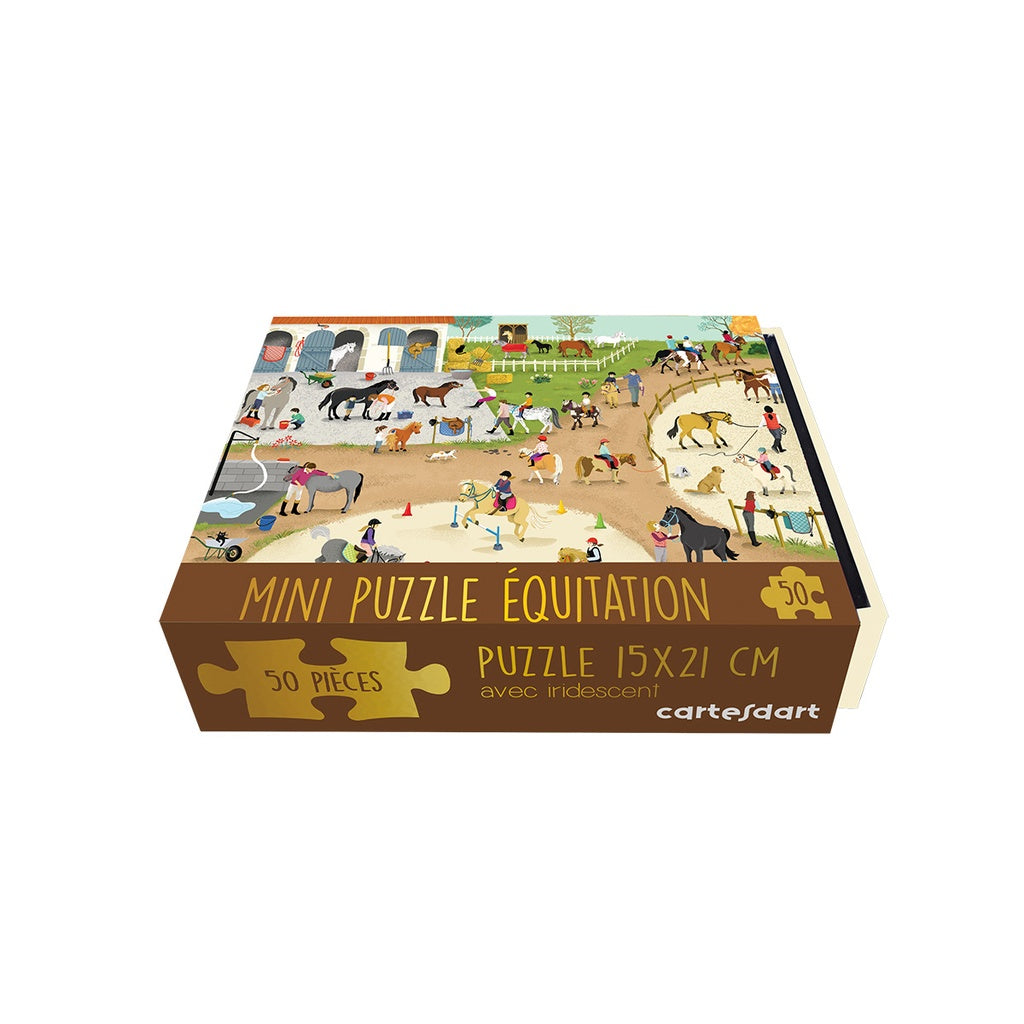 Minipuslespil med heste Cartes d'Art