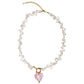 Massi halsband Love Pendant pink
