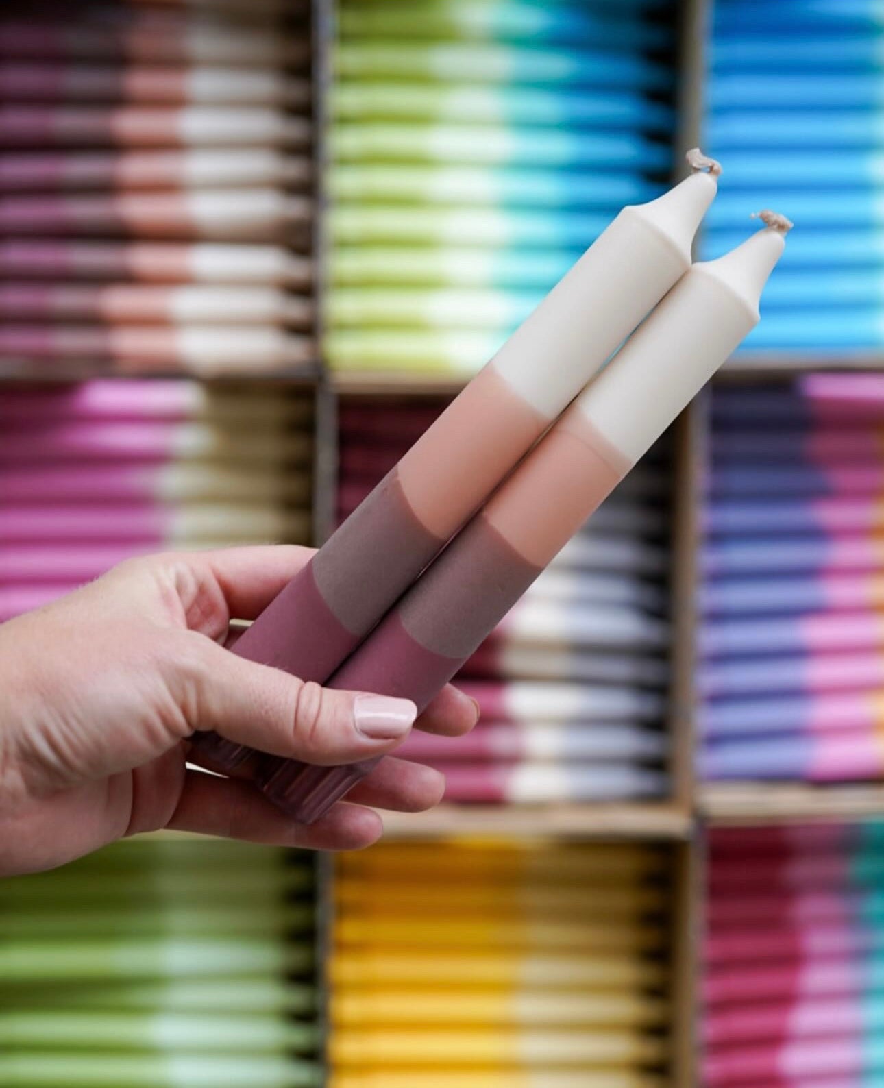 Handgjorda ljus 20 cm - flera färger