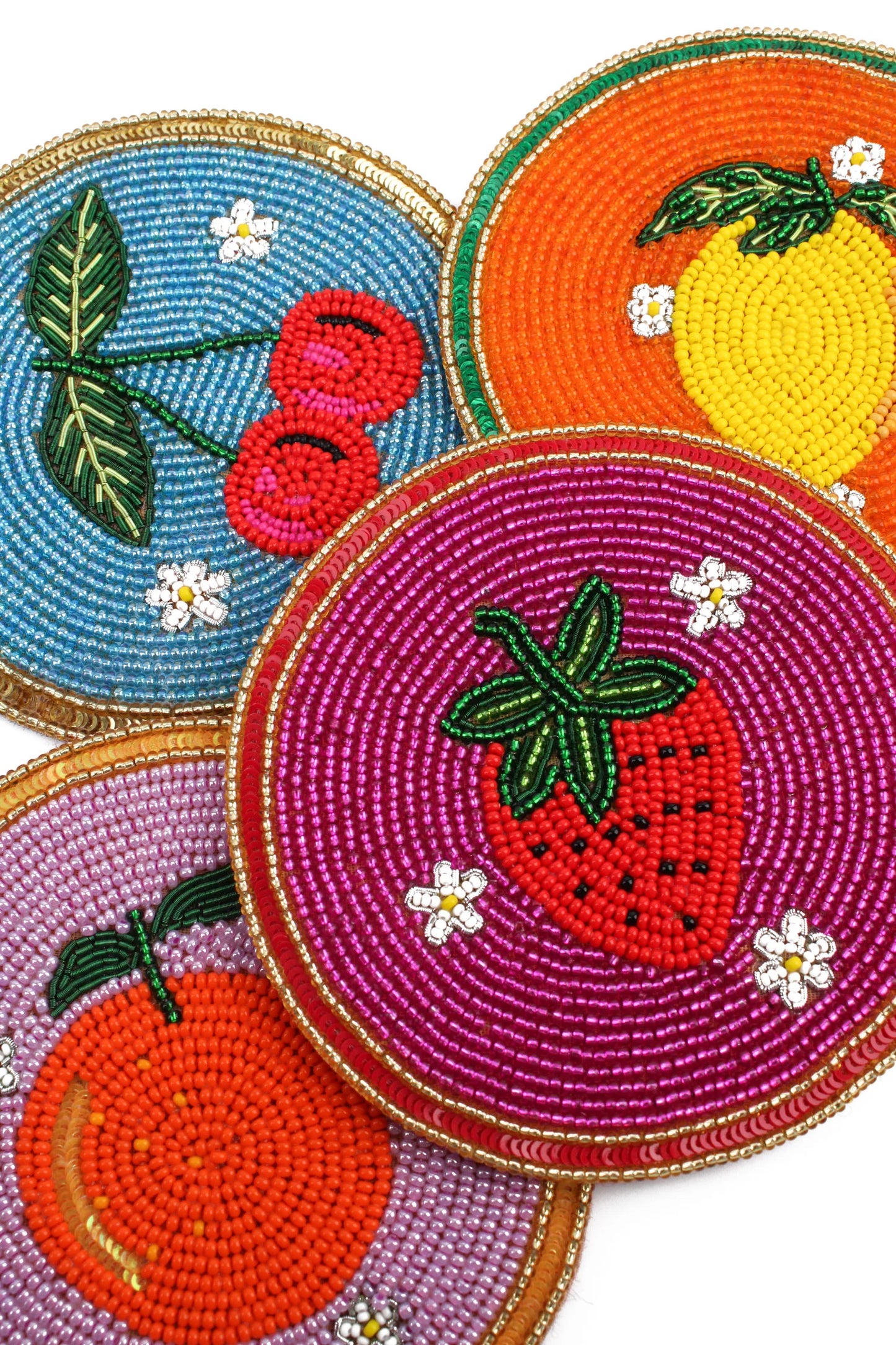 Coasters glasunderlägg frukter 4-pack