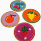 Coasters glasunderlägg frukter 4-pack