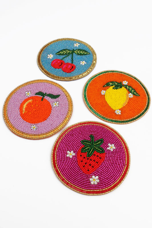 Coasters glasunderlägg frukter 4-pack