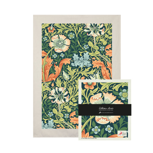 William Morris set kökshandduk och disktrasa Compton Green