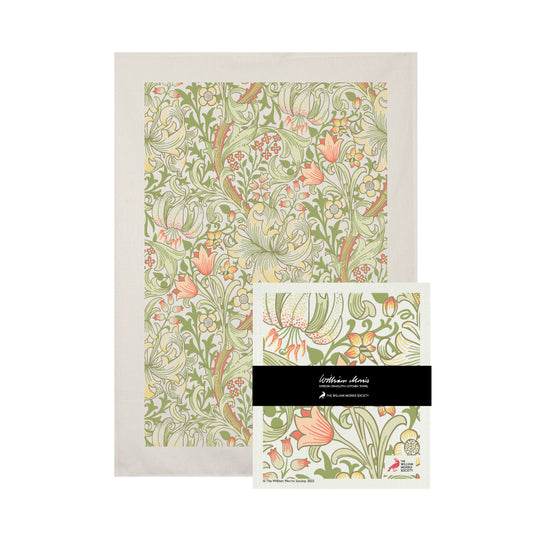 William Morris set kökshandduk och disktrasa Golden Lily