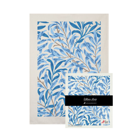 William Morris set kökshandduk och disktrasa Willow Bough blue