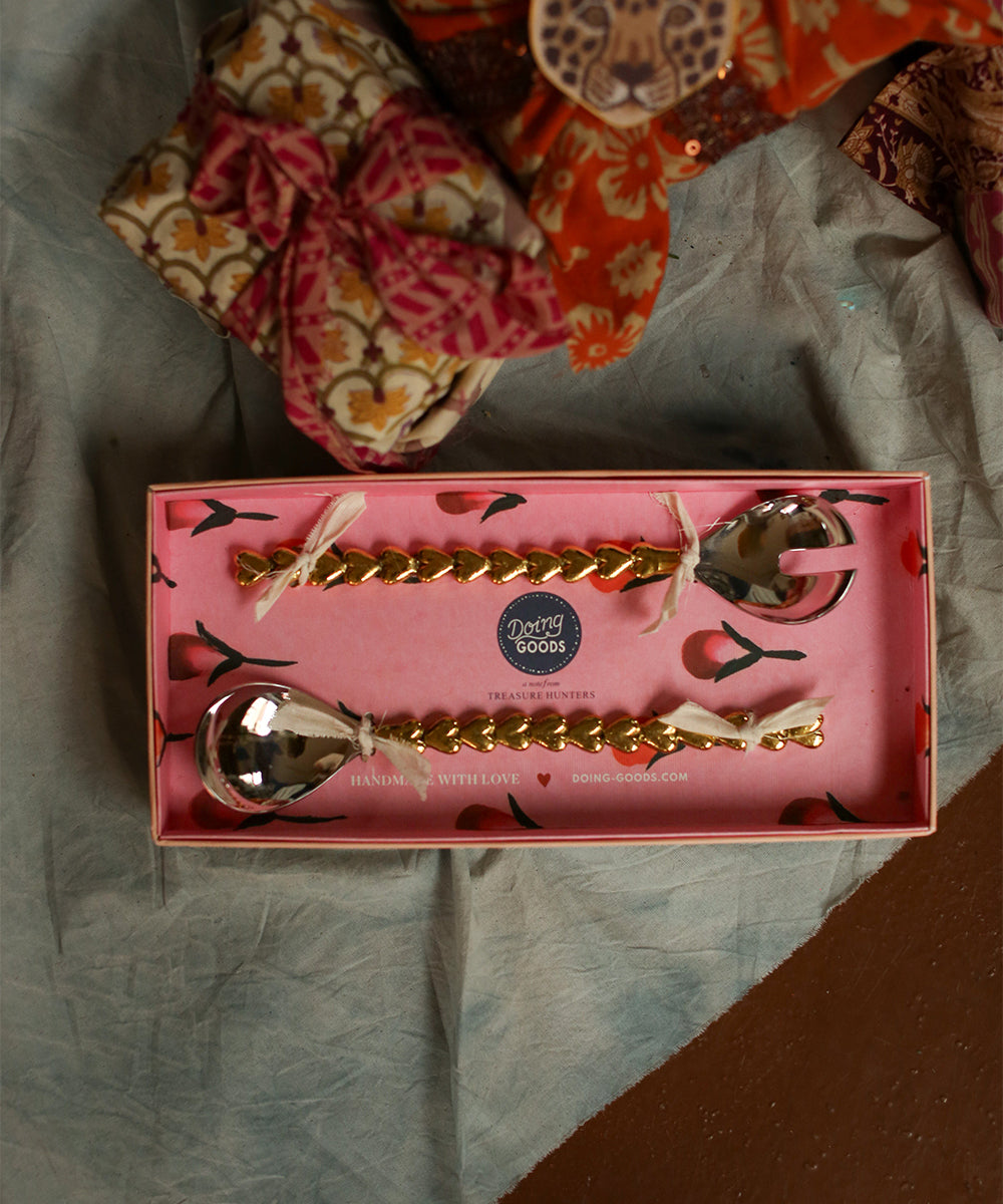 Holly heart Serveringsbestick