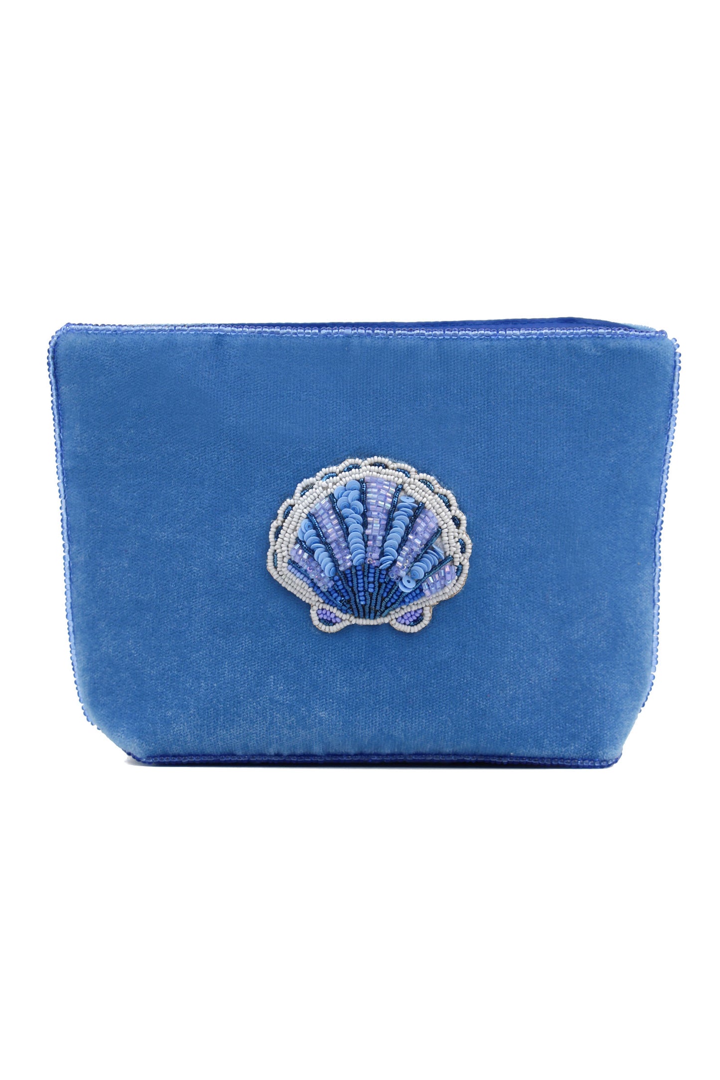 Broderet medium makeup-taske/necessaire kolibri