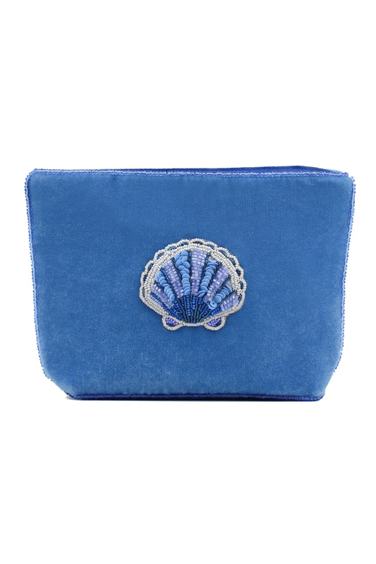 Broderet medium makeup-taske/necessaire kolibri