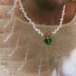 Massi halsband Love Pendant green
