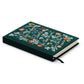 Skrivbok broderad med blommor
