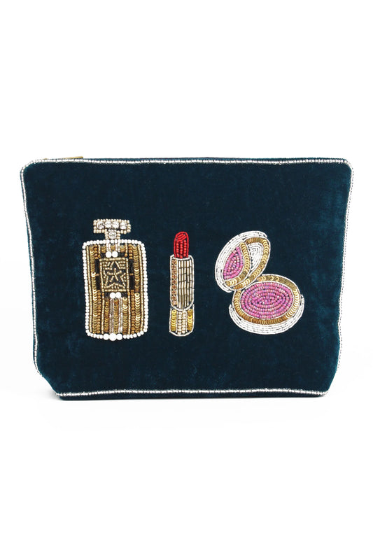 Broderad medium sminkväska/necessär Make up