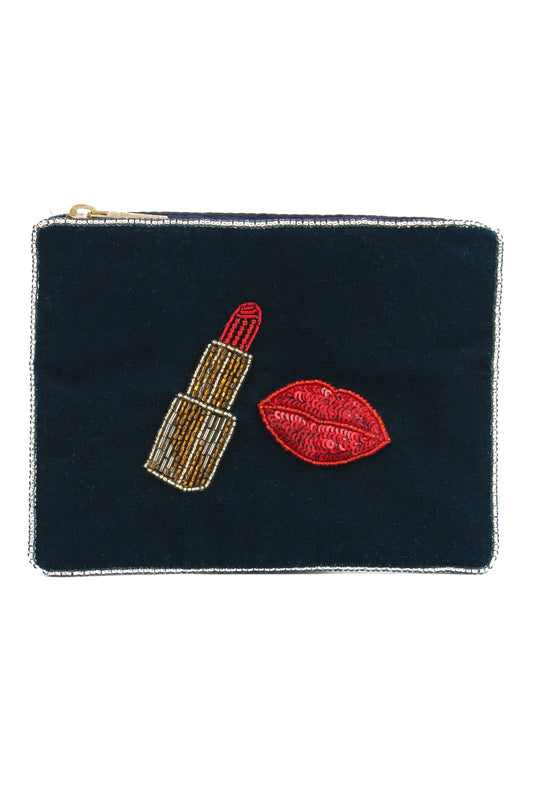 Broderad liten necessär make up