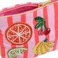 Broderet medium makeup-taske/necessaire kolibri