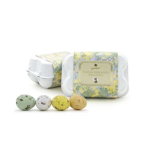 Nannas spräckliga nougatägg i äggkartong
