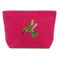 Bestickte große Kosmetiktasche/Necessaire Kolibri