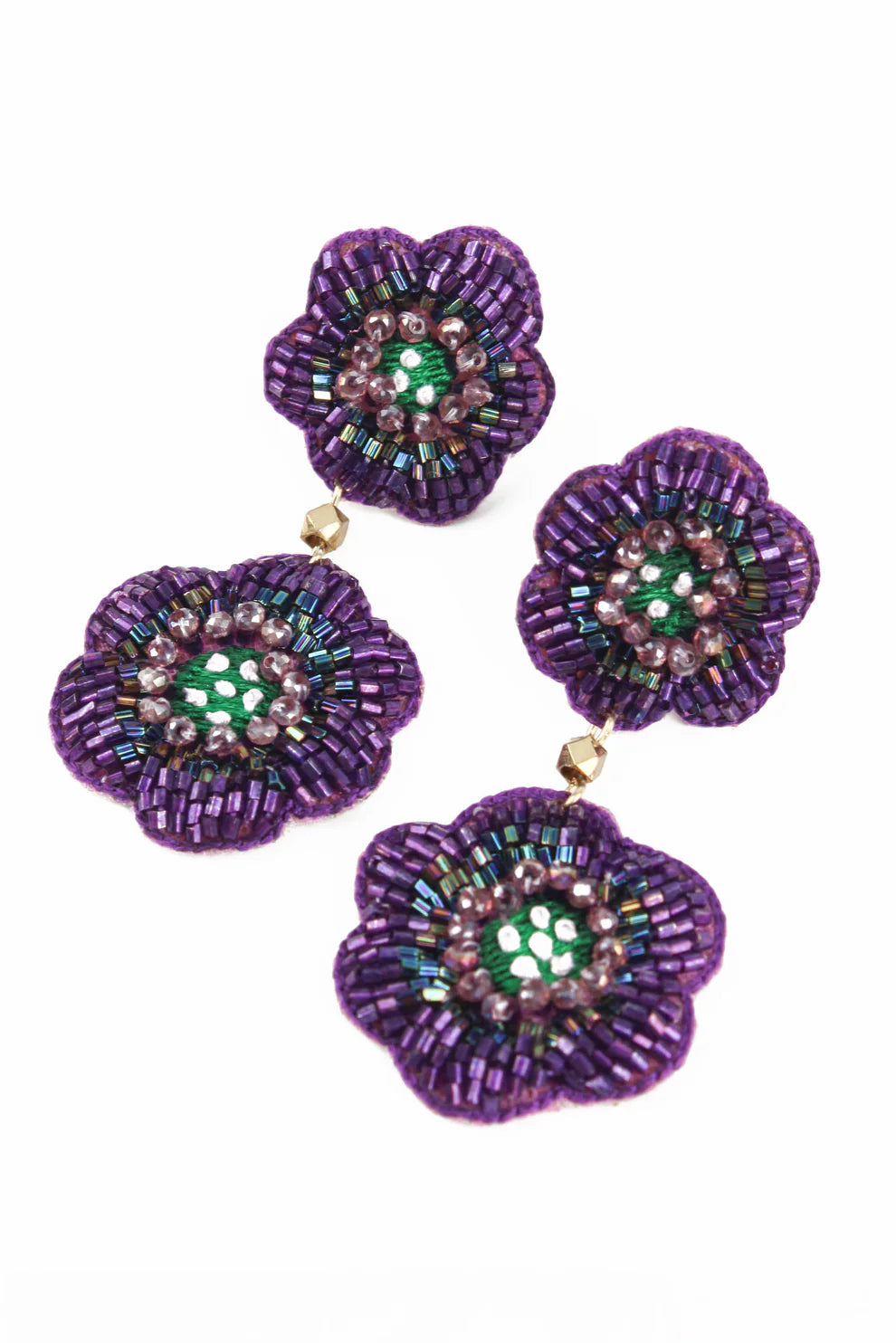 Örhängen Lila blommor