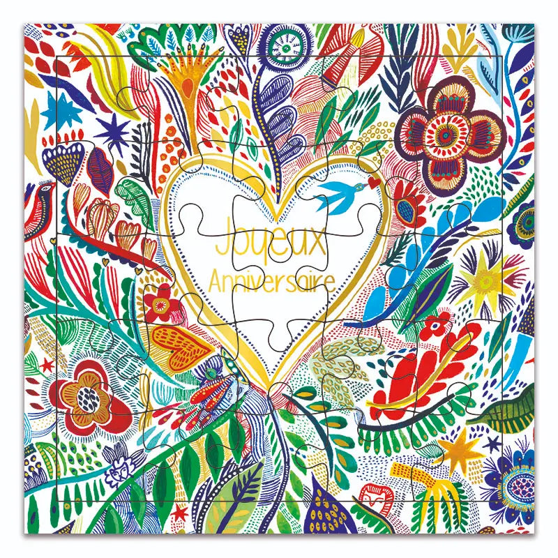 Puzzlekarte gemustert Cartes d'Art