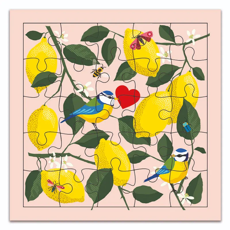 Puzzlekarte mit Zitronen Cartes d'Art