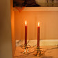 Rosett ljusstake i mässing