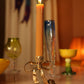 Rosett ljusstake i mässing