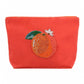 Broderet medium makeup-taske/necessaire kolibri