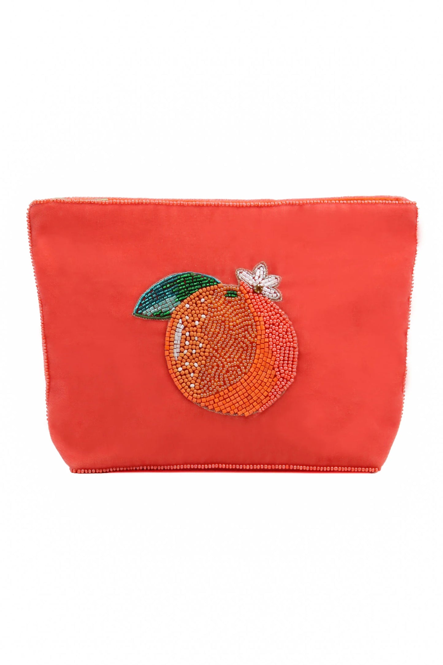 Broderet medium makeup-taske/necessaire kolibri
