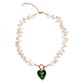 Massi halsband Love Pendant green