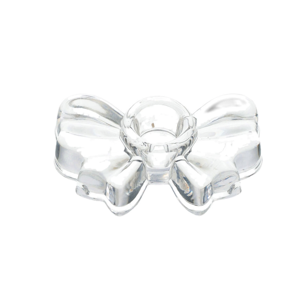 Ljusstake rosett i glas klar