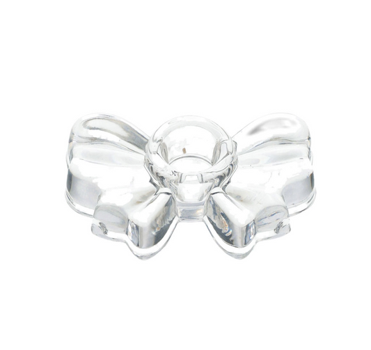 Ljusstake rosett i glas klar