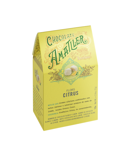 Amatller Presentask Chokladblommor vit choklad citrus