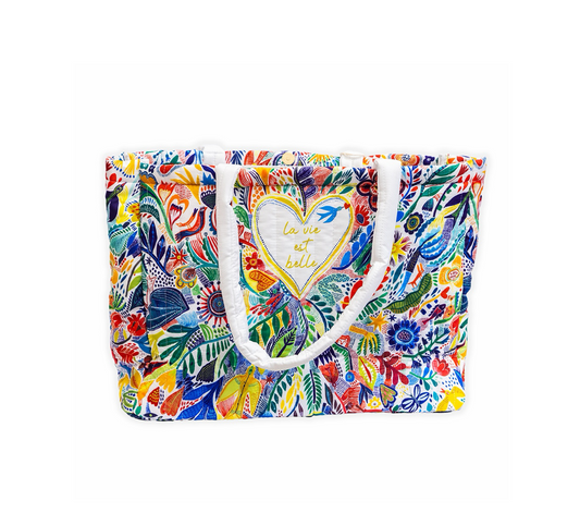 Gesteppte Stofftasche gemustert Cartes d'Art