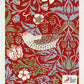 Disktrasa William Morris Strawberry thief red